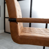 Sedia per sala da pranzo Dean Dimehouse Cognac LxPxH 70x58x57 Tessuto Atmosfera foto diversa