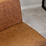 Sedia per sala da pranzo Nathan Dimehouse Cognac LxPxH 75x62x56 Tessuto Foto di dettaglio atmosferico