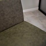 Sedia per sala da pranzo Nathan Dimehouse Verde LxPxH 75x62x56 Tessuto Dettaglio fotografico atmosferico