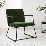 Poltroncina Hailey in ciniglia Dimehouse Verde scuro LxLxH 66x64x37 Tessuto Foto atmosferica vista frontale diagonale