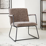 Poltroncina Hailey in ciniglia Dimehouse Grigio LxPxH 66x64x37 Tessuto Foto atmosferica vista frontale diagonale