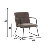Poltroncina Hailey in ciniglia Dimehouse Tessuto Grigio LxPxH 66x64x37 Indicazione dimensione foto bianca