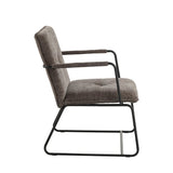 Poltroncina Hailey in ciniglia Dimehouse Grigio LxPxH 66x64x37 Tessuto Bianco vista laterale della foto