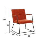 Poltroncina Hailey in ciniglia Dimehouse Rame LxPxH 66x64x37 Tessuto Bianco Indicazione dimensione foto