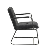 Poltroncina Hailey in ciniglia Dimehouse Nero LxPxH 66x64x37 Tessuto Bianco vista laterale della foto