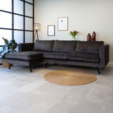 Divano Gino Dimehouse Antracite LxPxH 150x97x55 Tessuto Atmosferica foto diagonale vista frontale