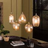 Lampada a sospensione Anna DH Interior Diamond LxLxH 130x47x29 Vetro Foto atmosferica vista frontale diagonale