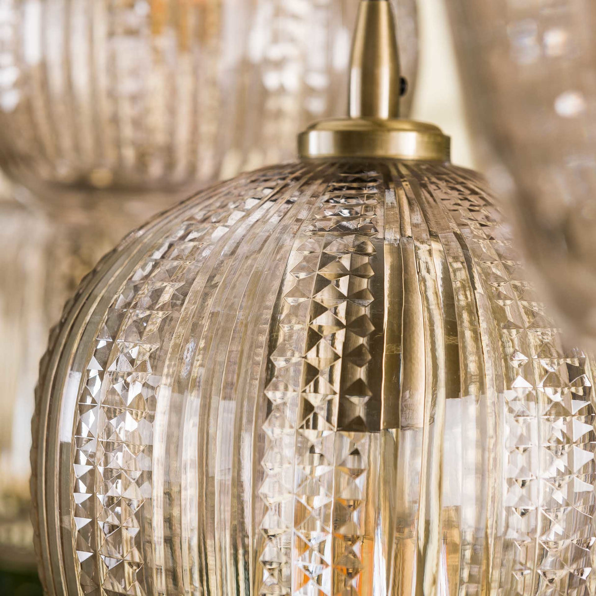 Lampada a sospensione Anna DH Interior Diamond LxLxH 130x47x29 Vetro Foto d'atmosfera campione colore