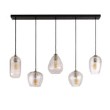 Lampada a sospensione Anna DH Interior Diamond LxLxH 130x47x29 Vetro Bianco foto vista frontale