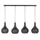 Lampada a sospensione Armoor DH Interior Marrone LxLxH 122x46x28 Marrone nero Bianco foto vista frontale