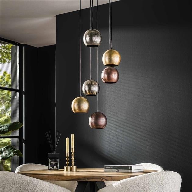 Lampada a sospensione Berns DH Interior Nickel LxLxH 47x43x25 Nickel Foto atmosferica vista frontale diagonale