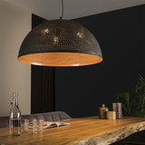 Lampada a sospensione Aya 70 DH Interior Marrone LxLxH 73x73x46 Marrone nero Foto atmosferica vista frontale diagonale