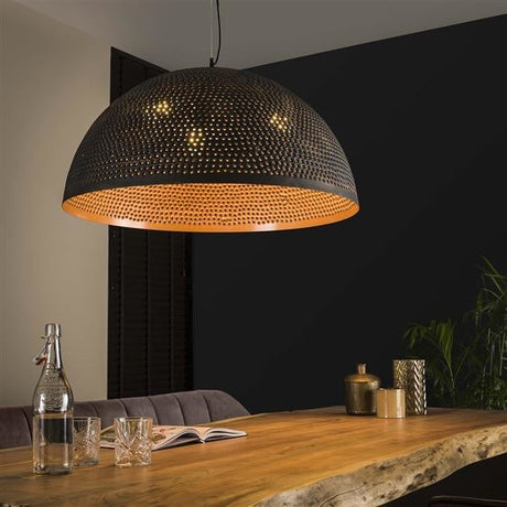 Lampada a sospensione Aya 70 DH Interior Marrone LxLxH 73x73x46 Marrone nero Foto atmosferica vista frontale diagonale