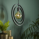 Lampada a sospensione Otan DH Interior Carbone LxPxA 46x46x10 Metallo Foto atmosferica vista frontale diagonale