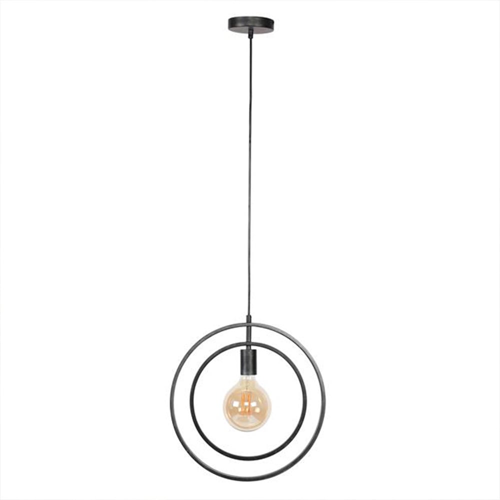 Lampada a sospensione Otan DH Interior Antracite LxLxH 46x46x10 Metallo Bianco foto vista frontale