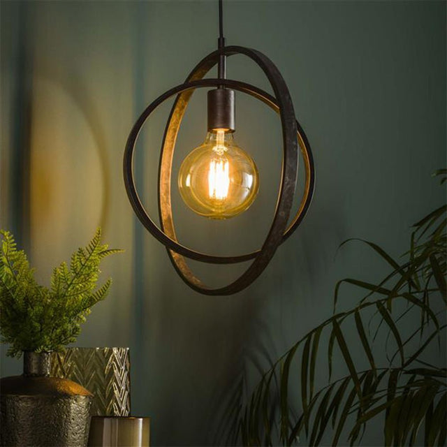 Lampada a sospensione Otan DH Interior Carbone LxPxA 46x46x10 Metallo Foto atmosferica vista frontale diagonale