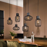 Lampada a sospensione Luise DH Interior Carbone LxPxH 143x28x24 Metallo Atmosfera foto vista frontale
