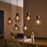 Lampada a sospensione Luise DH Interior Carbone LxPxA 143x28x24 Metallo Foto atmosferica in situazione