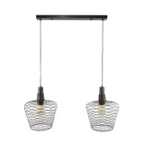 Lampada a sospensione Luki DH Interior Rame LxLxH 95x49x45 Metallo Bianco foto vista frontale