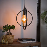Lampada a sospensione Otan DH Interior Carbone LxPxA 46x46x10 Metallo Foto atmosferica vista frontale diagonale