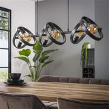Lampada a sospensione Otan DH Interior Carbone LxPxA 125x43x20 Metallo Foto atmosferica vista frontale diagonale