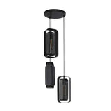 Lampada a sospensione Jeff DH Interior Black Metal Foto bianca vista frontale diagonale
