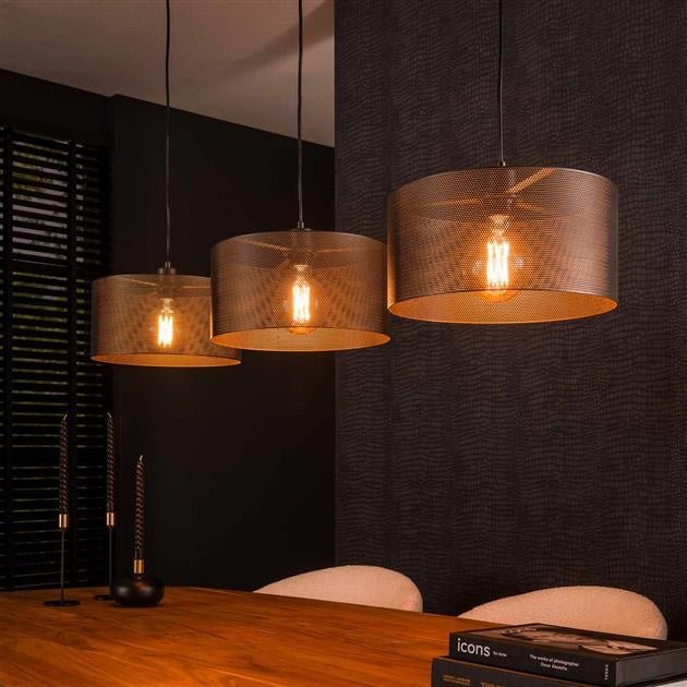 Lampada a sospensione Jeff DH Interior Nero LxLxH 103x39x19 Metallo Foto atmosferica vista frontale diagonale