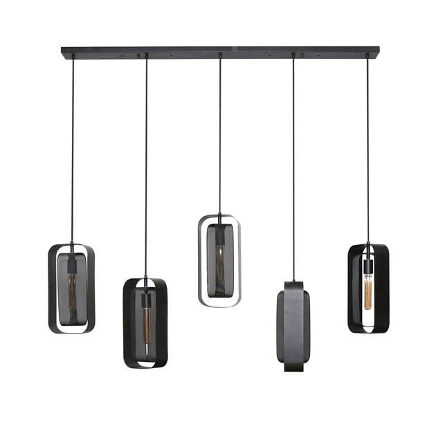 Lampada a sospensione Jeff DH Interior Nero LxLxH 141x51x15 Metallo Bianco foto vista frontale