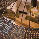 Lampada a sospensione Armoor DH Interior Marrone LxLxH 85x85x49 Marrone nero Atmosfera foto dettaglio