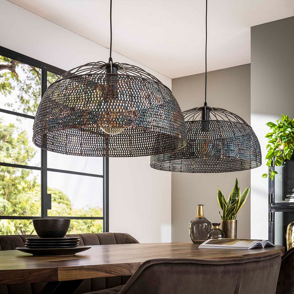 Lampada a sospensione Jessica DH Interior Marrone LxLxH 63x63x43 Marrone nero Foto atmosferica vista frontale diagonale