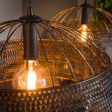 Lampada a sospensione Jessica DH Interior Marrone LxLxH 63x63x43 Marrone nero Atmosferica dettaglio della foto