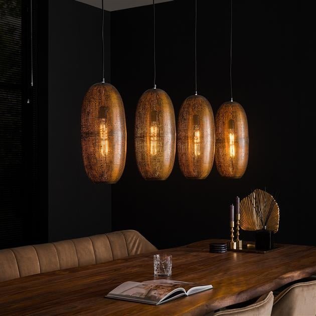 Lampada a sospensione Rama DH Interior Bronzo LxLxH 125x51x22 Bronzo Foto ambientale vista diagonale frontale