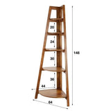 Cremagliera angolare Jess DH Interior Acacia LxPxH 135x50x12 Legno di acacia Bianco Indicazione dimensione foto