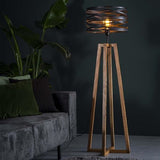Lampada da terra Twist DH Interior Grey LxLxH 113x48x47 Grigio ardesia Foto ambientale vista frontale