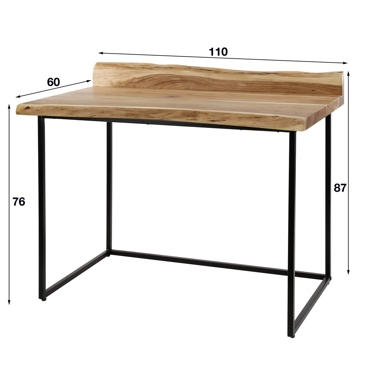 Scrivania Aberdeen DH Interior Acacia LxPxH 115x75x18 Legno di acacia Bianco Indicazione dimensione foto