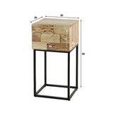 Comodino Anna-Sophie DH Interno Acacia LxLxH 44x35x28 Legno di acacia Bianco Indicazione dimensione foto