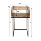Comodino Jojo DH Interior Acacia LxLxH 64x39x28 Legno di acacia Bianco Indicazione dimensione foto