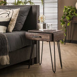 Comodino Marly DH Interior Grigio LxLxH 60x45x35 Grigio Foto ambientale vista diagonale frontale