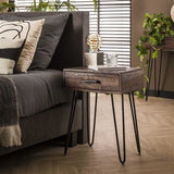 Comodino Marly DH Interior Grigio LxLxH 60x45x35 Grigio Foto ambientale vista diagonale frontale
