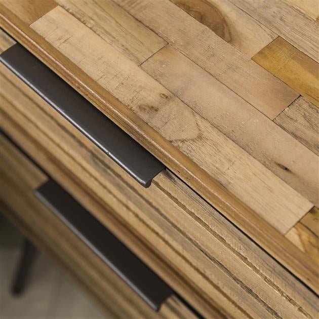 Comodino Sven DH Interior Weathered LxPxH 64x49x34 Teak Atmosfera foto dettaglio