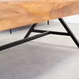 Tavolino Avia Dimehouse Marrone LxPxH 125x80x16 Legno di mango Dettaglio fotografico atmosferico