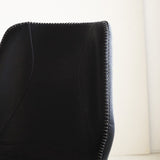 Sgabello da bar Beau in pelle artificiale Dimehouse Nero LxWxH 84x54x52 Ecopelle Dettaglio fotografico atmosferico