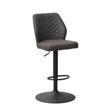 Sgabello da bar Grizzly Dimehouse Antracite LxLxH 65x56x52 Microfibra Bianco foto diagonale vista frontale