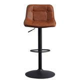 Sgabello da bar Jason Dimehouse Cognac LxPxH 82x52x39 Ecopelle Bianco foto vista frontale