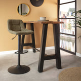 Sgabello da bar Keston Dimehouse Verde LxLxH 82x52x39 Microfibra Foto atmosferica in situazione