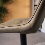 Sgabello da bar Keston Dimehouse Verde LxLxH 82x52x39 Microfibra Atmosferica foto dettaglio