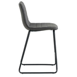 Sgabello da bar Mark Ecopelle Dimehouse Antracite LxPxH 79x65x54 Ecopelle Bianco vista laterale foto