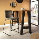 Sgabello da bar Mark Ecopelle Dimehouse Antracite LxPxH 79x65x54 Ecopelle Foto atmosferica in situazione
