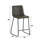Sgabello da bar Mark Ecopelle Dimehouse Verde LxPxH 79x65x54 Ecopelle Indicazione dimensione foto bianca