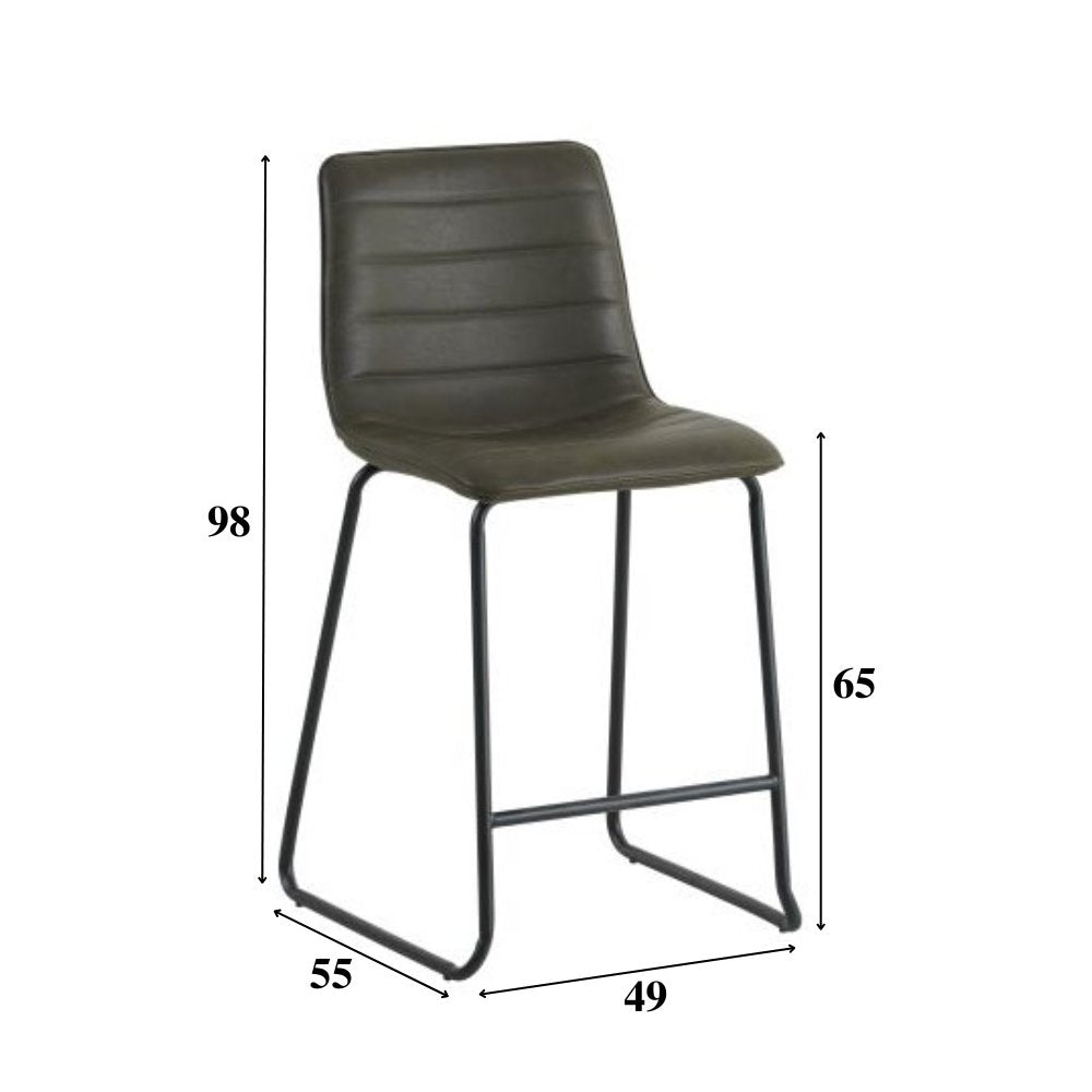 Sgabello da bar Mark Ecopelle Dimehouse Nero LxWxH 79x65x54 Ecopelle Indicazione dimensione foto bianca
